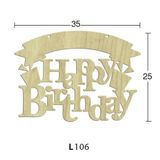 Istanbul Hobi Ahşap Happy Brithday Duvar ve Kapı Panosu L106