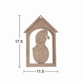 Istanbul Hobi Ahşap Kardan Adam Yılbaşı Süsü 17,5x11,5cm F829