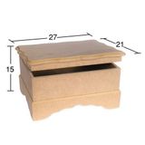 Istanbul Hobi Ahşap Yüksek Dikdörtgen Kutu 27x21cm KU230