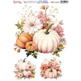 Istanbul Hobi Koyu Zemin Sulu Transfer Kağıdı 25x35cm KST-144 Bal Kabağı