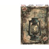 Istanbul Hobi Pirinç Dekopaj Kağıdı 30x42cm PT-541 Vintage Gaz Lambası
