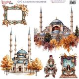 İstanbul Hobi Ütü ile Rub On Transfer Kağıdı 30X30CM RB-267 - Çok Renkli