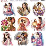 İstanbul Hobi Ütü ile Rub On Transfer Kağıdı 30X30CM RB-575 - Karışık