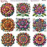 İstanbul Hobi Ütü ile Rub On Transfer Kağıdı 30X30CM RB-612 - Karışık