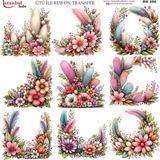 İstanbul Hobi Ütü ile Rub On Transfer Kağıdı 30X30CM RB-866 - Karışık