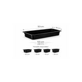 İstanbul Horeca 1/1 Gn Siyah Polikarbon Gastronom Küvet 53X32 Cm 15 Cm Derinlik
