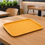 İstanbul Horeca 12 Adet Abs Servis Tepsisi Kaymaz Yüzeyli 32X44 cm Sarı Renk– Endüstriyel Kullanıma Uygun, Kırılmaz, Bpa Free (7 Renk Seçenekli) - 32 x 44 cm