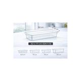 İstanbul Horeca 1/3 Gn Şeffaf Polikarbon Gastronom Küvet 32X17 Cm 15 Cm Derinlik
