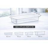 İstanbul Horeca 1/3 Gn Şeffaf Polikarbon Gastronom Küvet 32X17 cm 6.5 cm Derinlik - 6,5 cm