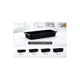 İstanbul Horeca 1/3 Gn Siyah Polikarbon Gastronom Küvet 32X17 Cm 20 Cm Derinlik