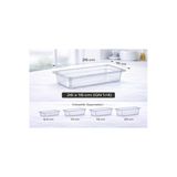 İstanbul Horeca 1/4 Gn Şeffaf Polikarbon Gastronom Küvet 26X16 Cm 10 Cm Derinlik