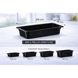 İstanbul Horeca 1/4 Gn Siyah Polikarbon Gastronom Küvet 26X16 Cm 10 Cm Derinlik