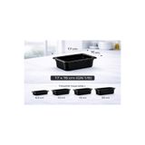 İstanbul Horeca 1/6 Gn Siyah Polikarbon Gastronom Küvet 17X16 Cm 6.5 Cm Derinlik