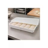 İstanbul Horeca 60X40 Cm Profesyonel Pizza Hamur Tepsisi | Kapaklı | 7.5 Cm Yükseklik | Pp Gıda Uyumlu Hamur Teknesi