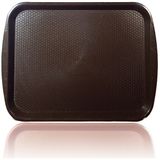 İstanbul Horeca Kuka Store 26.9X35.5 20 Adet Abs Plastik Tepsi - Self Servis Tepsisi (Büfe Fast Food Tepsisi) - Kahverengi