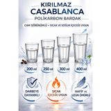 İstanbul Horeca Polikarbon Casablanca Bardak Kırılmaz Cam Görünümlü 400 ml Restoran Otel Tipi - Şeffaf