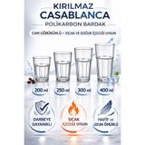 İstanbul Horeca Polikarbon Casablanca Bardak Kırılmaz Cam Görünümlü 6 Adet 300 ML Restoran Otel Tipi