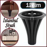 İstanbul Konsol Mobilya Kanepe Koltuk Tv Ünitesi Baza Ayağı Orta Sehpası Ayak Ayakları 12 Cm Siyah