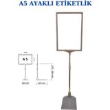 İstanbul Manken 1 Adet Gri A5 Ayaklı Etiketlik Sepet Etiketi Çerçeveli Etiketlik Eşek Askılık Etiketi