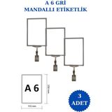 İstanbul Manken 3 Adet A6 Mandallı Raf Etiketi Sepet Etiketi Çerçeveli Etiketlik Eşek Askılık Etiketlik