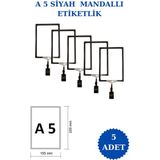 İstanbul Manken 5 Adet A5 Mandallı Raf Etiketi Sepet Etiketi Çerçeveli Etiketlik Eşek Askılık Etiketi