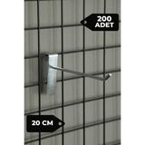 İstanbul Manken Tel Pano Kancası Raf Askısı 200 Adet 20 cm