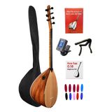istanbul müzik tedarik Jak Girişli Kısa Sap Maun Gövde Kaliteli Gürgen Sap Saz El Yapımı Bağlama Seti