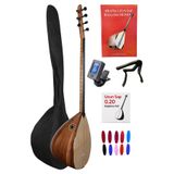 istanbul müzik tedarik Jak Girişli Uzun Sap Maun Gövde Kaliteli Gürgen Sap Saz El Yapımı Bağlama Seti