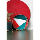 İstanbul Porselen Starlight Fine Bone New Year Yılbaşı Multicolor 21 CM Pasta Tabağı