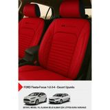 Istanbul Serisi Deri Oto Koltuk Kılıfı (Ford Focus-Fiesta-Escort Uyumlu) - Kırmızı