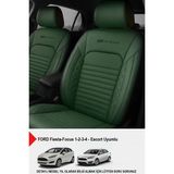 Istanbul Serisi Deri Oto Koltuk Kılıfı (Ford Focus-Fiesta-Escort Uyumlu) - Yeşil