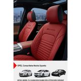 Istanbul Serisi Deri Oto Koltuk Kılıfı (Opel Corsa-Astra-Vectra Uyumlu) - Kırmızı
