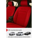 Istanbul Serisi Deri Oto Koltuk Kılıfı (Opel Corsa-Astra-Vectra Uyumlu) - Kırmızı