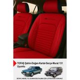 Istanbul Serisi Deri Oto Koltuk Kılıfı (Tofaş Kartal-Şahin-Doğan-Serçe-Tempra Uyumlu) - Kırmızı
