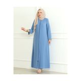 ISTANBUL STYLES Kolu Taşlı Fermuarlı Ferace