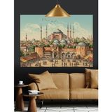 İstanbul Tarihi Şehir Dekoratif Kanvas - Mdf Ahşap Tablo