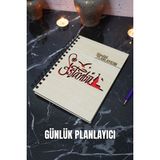 Istanbul Tasarım Ahşap Plan Defteri - Süresiz Ajanda - Günlük Planlayıcı (Planlama Defteri) A5