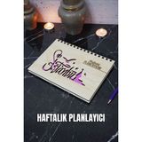 Istanbul Tasarım Ahşap Plan Defteri - Tarihsiz Ajanda - Haftalık Planlama Defteri - A5