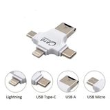 İstanbul Teknoloji Apple iPhone Microusb Type C Tf Kart Okuyucu Reader - Beyaz