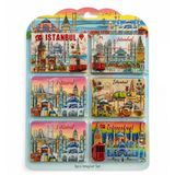 İstanbul Temalı Ahşap Buzdolapı Süsü Magnet 6'Lı Set Alk5808