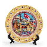 İstanbul Temalı Ayaklı Dekoratif Tabak (18 cm)