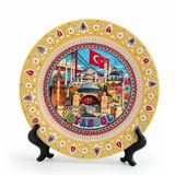 İstanbul Temalı Porselen Dekoratif Tabak 15 Cm Alk5839