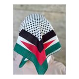 İSTANBULSTYLEMODA FİLİSTİN TEMALI FULAR 45x45 Unisex Günlük Kullanıma Uygun Puşi Şal Kefiye Filistin Bayrak AYN2408