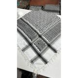 İSTANBULSTYLEMODA Pamuklu Kefiye Puşi , Poşu, Kefiye Beyaz Şal 120x120