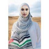 İSTANBULSTYLEMODA Pamuklu Keten Puşi, Poşu, Kefiye Şal 180x70 PUS2324