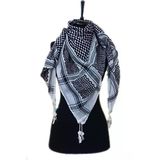 İSTANBULSTYLEMODA Pamuklu Keten Puşi, Poşu, Kefiye Şal - BEYAZ 120x120