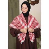İSTANBULSTYLEMODA Pamuklu Puşi , Poşu, Kefiye Beyaz Şal 100x100 KFY1908