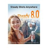 Isteady V3 Gimbal Akıllı Telefon, Yükseltilmiş 3 Eksenli Gimbal Stabilizatör, Manyetik Aı Izleyici, Çıkarılabilir Kontrolör, Entegre Genişletilmiş Direk ve Tripod, Canlı Yayın Için Katlanabilir - 001-Siyah