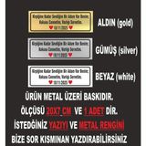 Isteğe Göre Yazı Yazma Metal Üzeri Tesbih Kutusu Isimliği Kişiye Özel Yazılı Metal