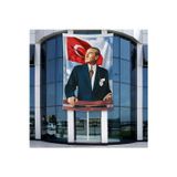 Istikbal Göklerdedir Atatürk Portresi Poster Bayrak Raşel Kumal 4x6 metre ATA33